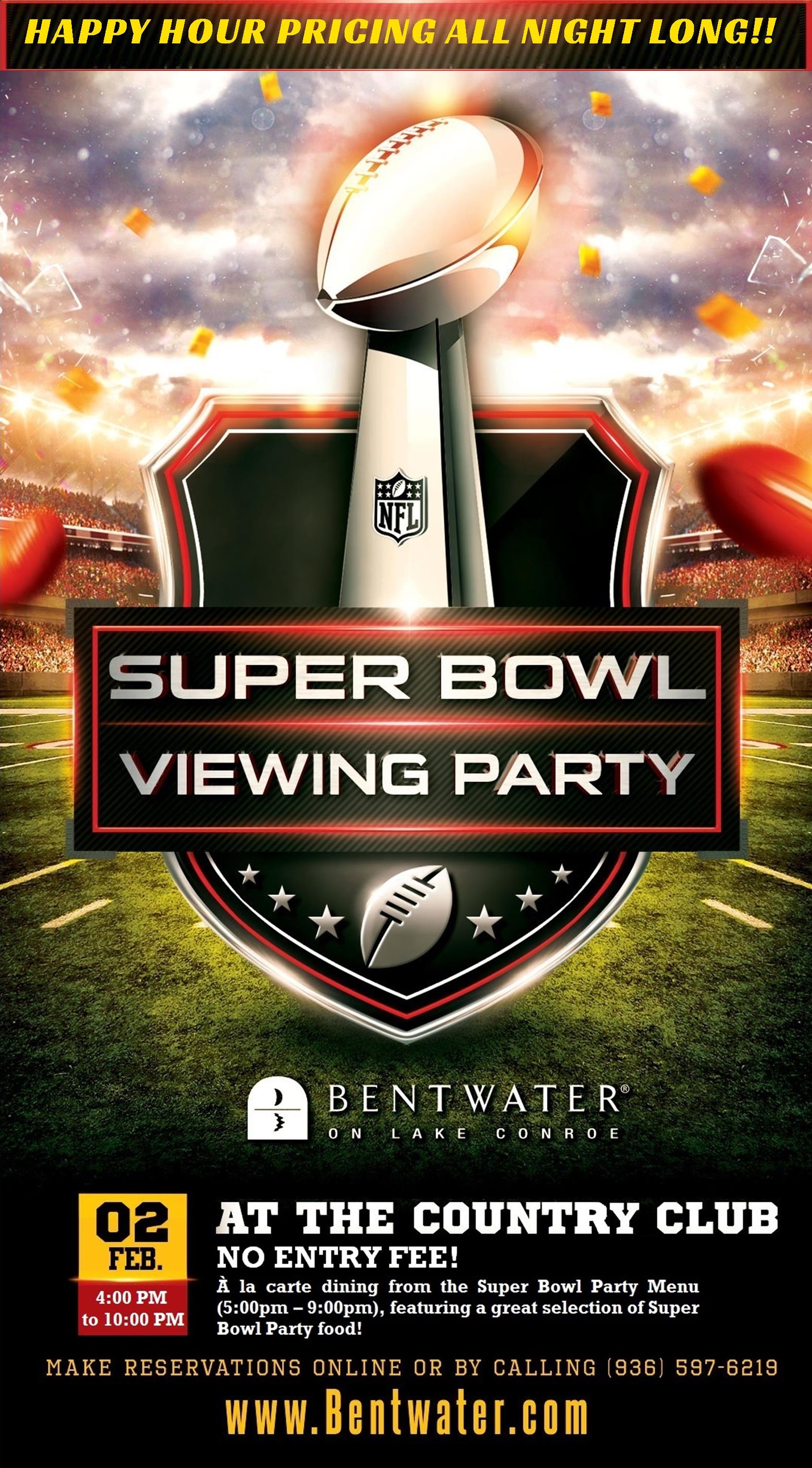 Bentwater Yacht & Country Club - Calendar Event - Super Bowl Viewing Party