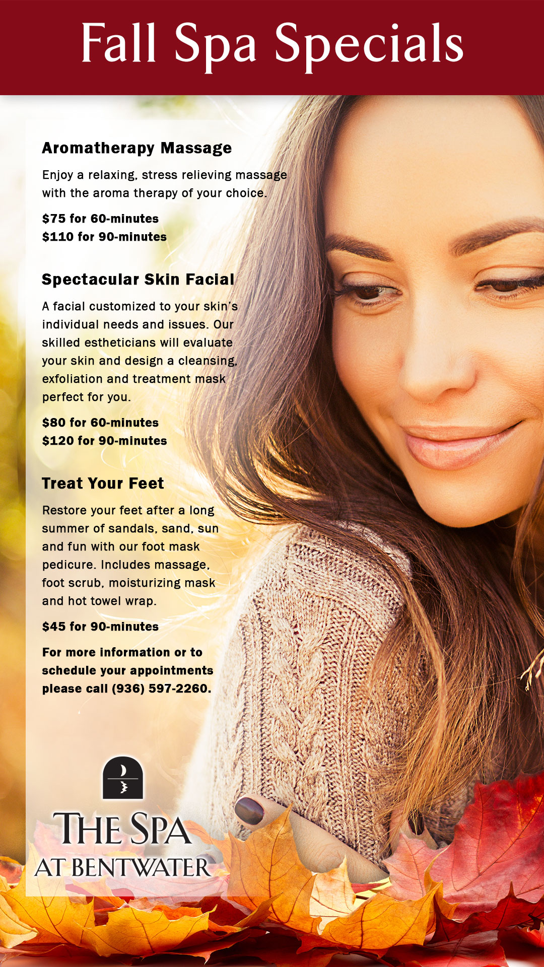 Bentwater Yacht Country Club Fall Spa Specials bentwater-yacht-country-club-fall-spa-specials